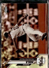 2020 Topps Chrome #199 Aaron Nola Sepia Refractor