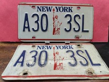 NY New York 🗽 Liberty License Plate Tag Classic Car Antique Auto PAIR A30 3SL