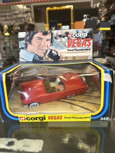 CORGI 348 VEGAS FORD THUNDERBIRD VTG Car Red W/ Original Box