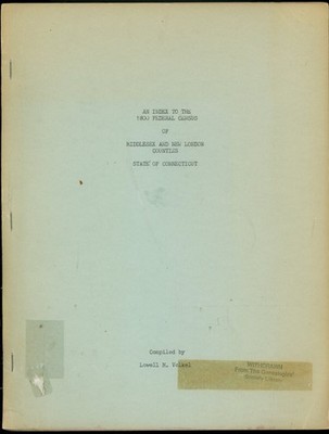 An Index to the 1800 Federal Census of Middlesex & New London Counties, CT