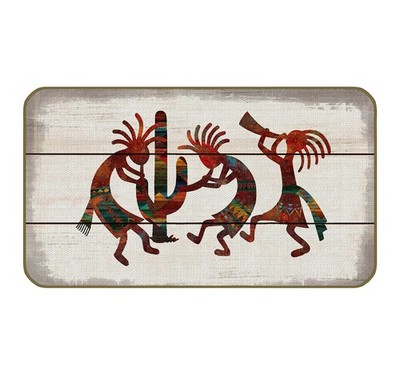 17''×30'' Southwest Native American Kokopelli Abstract Art Decorative Doormat...