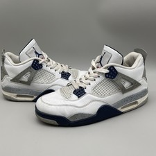 Nike Air Jordan 4 Retro Midnight Navy bianco grigio scarpe da ginnastica DH6927-140 taglia UK 7