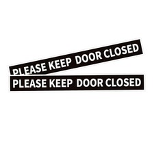 2PCS Keep Door Closed Sign Sticker, Self-Adhesive Keep Door Closed 105