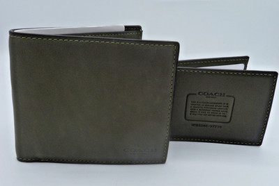 Coach BillFold Leder Geldbörse & Kartenetui 3-in-1 Leder 97739 in Armeegrün