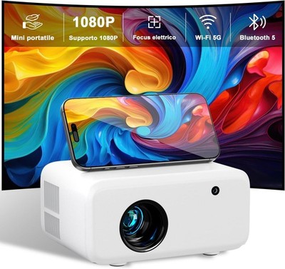 VISULAPEX V3Pro Tragbarer Mini Projektor Projektor 12000 Lumen