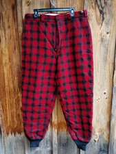 Vintage Woolrich Buffalo Plaid Hunting Pants: 35.5" X 29": Flaw