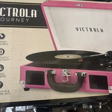 Victrola Journey Bluetooth Portable Suitcase Record Player – with Built-in ...