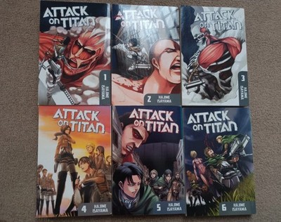 Attack Ok Titan Manga 1-6 Book Bundle English Language Paperback