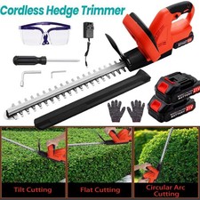 Cordless Hedge Trimmer 21V Rechargeable 3.0Ah Battery & Charger Trimmer Garden