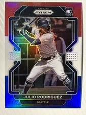 Julio Rodriguez 2022 Panini Prizm Red White & Blue Prizm RC #40 Seattle Mariners