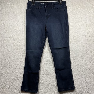 Laurie Felt Silky Denim Easy Skinny Jeans SP Small Petite 6 8 Dark Indigo Wash