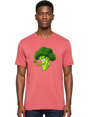 Broccoli-Buddy Mens Graphic Tee, 100% Cotton, Casual Summer Wear