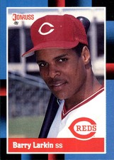 Barry Larkin 1988 Donruss #492 Cincinnati Reds HOF FREE SHIPPING AutographDen