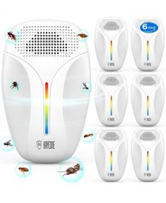 6PCS Ultrasonic Pest Control Repeller Plug-in Insect Mosquito Killer Rat Spider