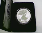 2012-S REVERSE PROOF  Silver Eagle - Air Tight Capsule & Presentation Case
