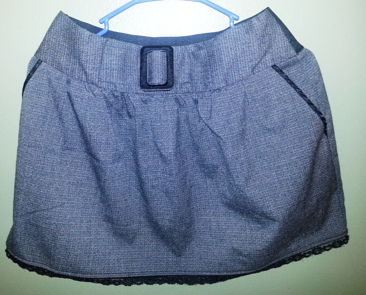 Jupe Charlotte Russe Gris/noir - Taille S, Mini, Occasion En Excellent état