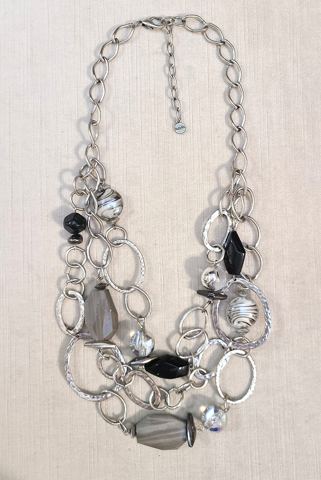 Ruby Rd. Silver-Tone Large-Link Chain Necklace Bl… - image 2