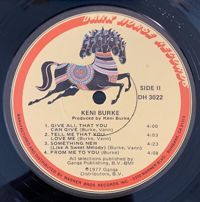 KENI BURKE Keni Burke (S/T) LP DARK HORSE modern soul OG promo | eBay