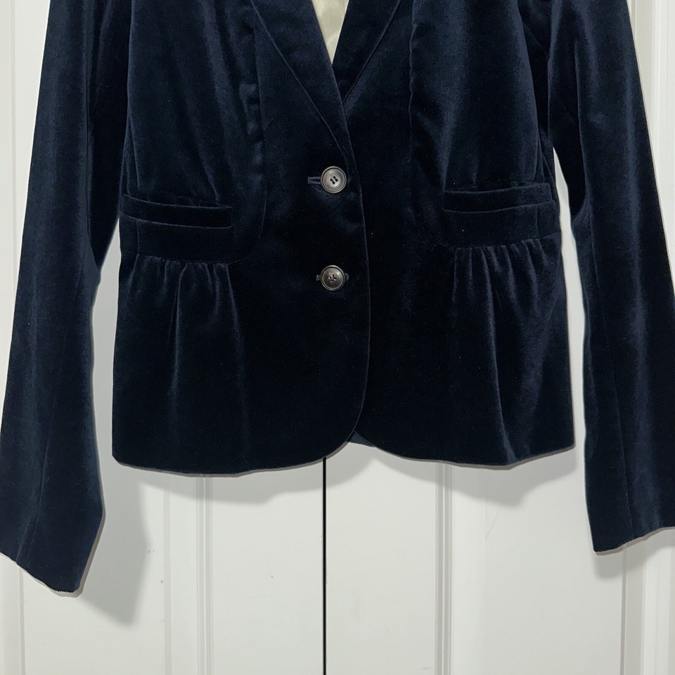 J. CREW Black Velvet Eden Blazer Style 17306 FA09 eBay