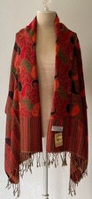 Jerusalem ALMHD Co. Women's Cashmere Scarf Wrap Shawl Red Orange 27" W X 67" L