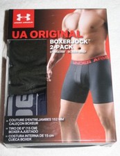 Under Armour Mens UA Original 6" Boxerjock UA Boxers 2-Pack Small Blue Green NEW