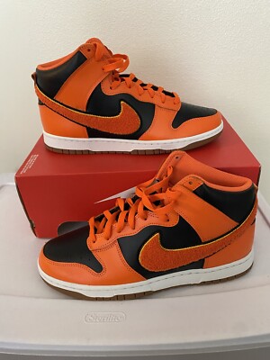 Size Nike Dunk High Chenille Swoosh Safety Orange