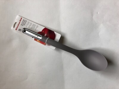 New KitchenAid Silicone Basting Spoon Grey / Gray Heat Resistant