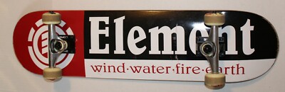Element Section (Red/Wht/Blk) Complete Skateboard - NICE!