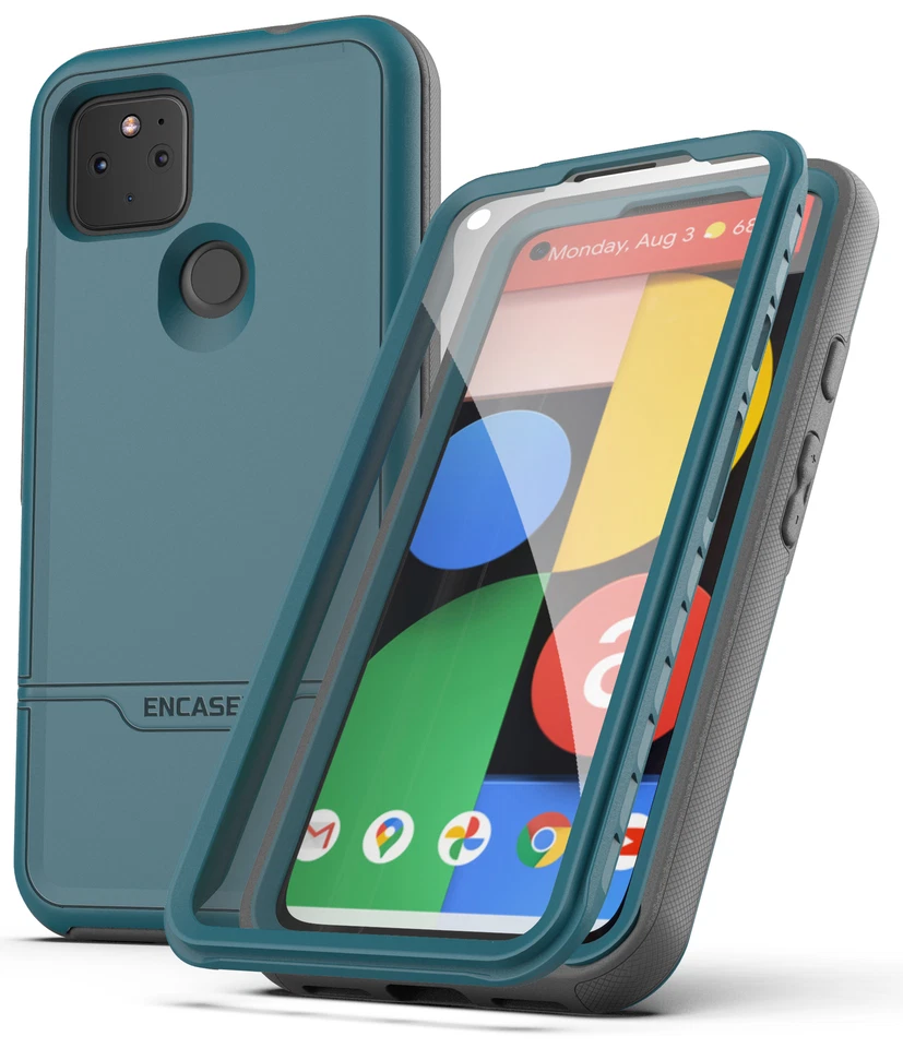 Google Pixel 5a 5G Belt Clip Case w Screen Protector Full Body Cover w Holster - Image 2 of 4