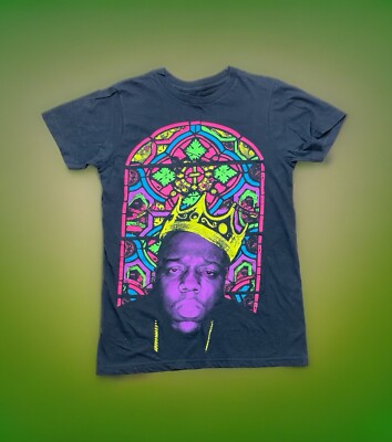 NOTORIOUS BIG T-SHIRT Stained Glass Biggie Rapper BROOKLYN MINT