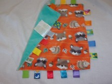 Taggies Raccoon Forest Friends Orange Security Blanket Lovey SECURITY LOVEY 11"