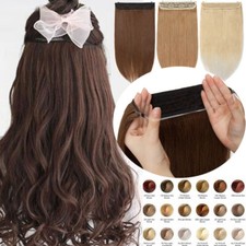 Secret Clip Wire in Remy Human Hair Extensions Invisible One Piece Headband Weft