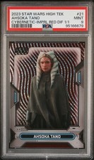 Marketplace image: *TRUE 1/1* Ahsoka Tano 2023 Topps Star Wars High Tek PSA 9 Red 1/1 Superfractor