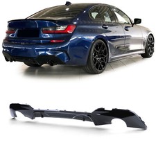 Heckdiffusor Diffusor SCHWARZ GLANZ für BMW 3er G20 G21 318 320 330 mit M-Paket