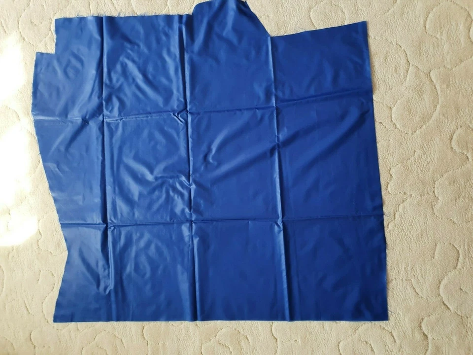 Nähen Basteln - Stoff 93 x 77 cm - blau königsblau - glänzend  evtl. Futterstoff