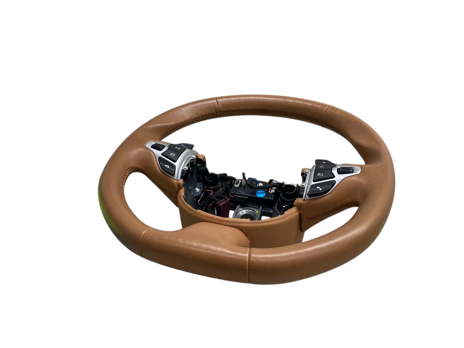 2017-2023 ASTON MARTIN DB11 HEATED STEERING WHEEL COPPER TAN W/ SWITCHES OEM