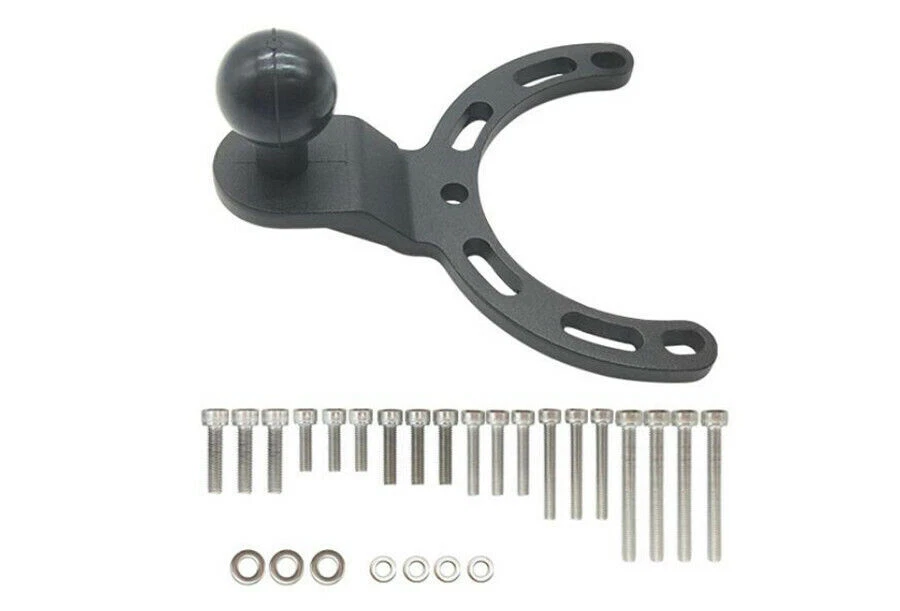 Motorcycle Gas Tank Mount Spherical Head Phone Bracket Hoder For Honda Yamaha US - Image 3 of 4