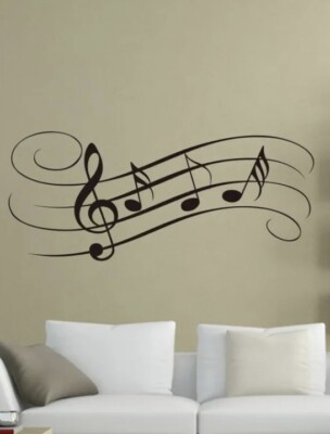 10'' Musik Notenschlüssel Wandaufkleber Wandtattoo Kunst Wohndeko Zitat UK