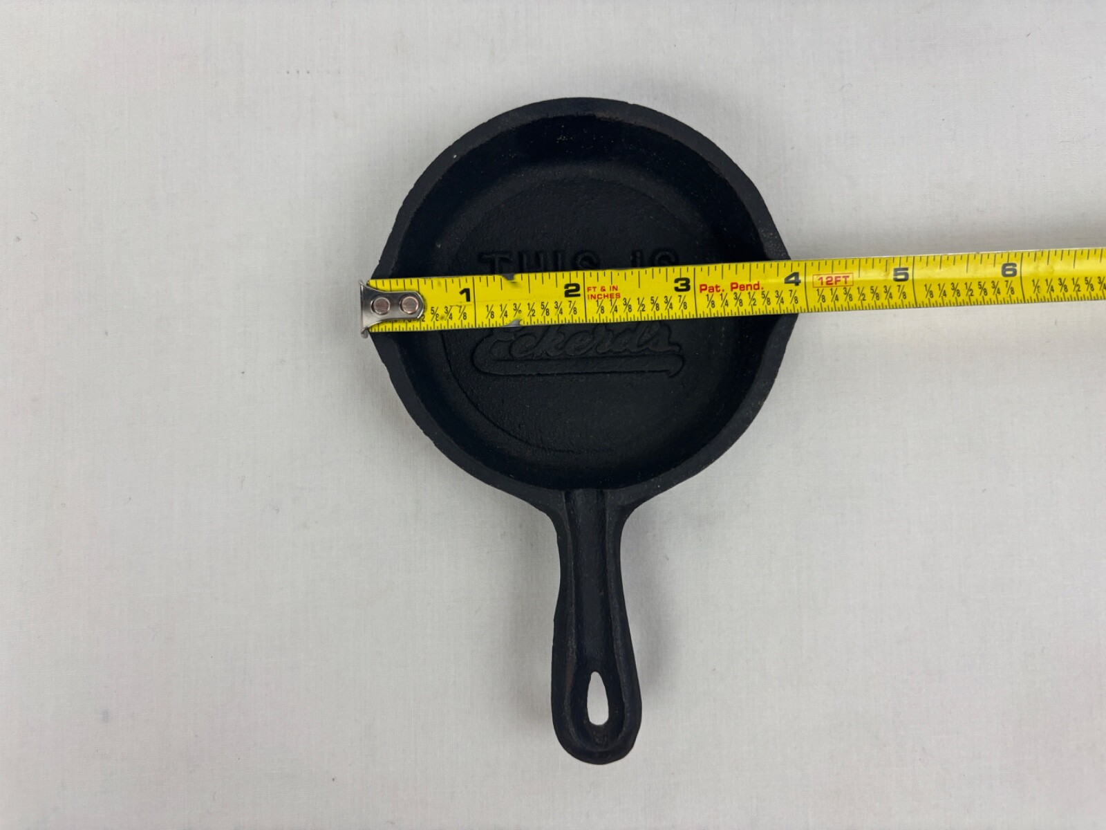 VTG THIS IS Eckerd's Miniature Cast Iron Skillet Ashtray Drug Store Advertising