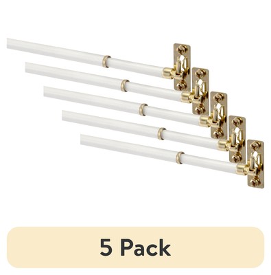 Home essentials,(5 pack) Mainstays 5/16'' White Adjustable Swivel Sash Rod,21-38''
