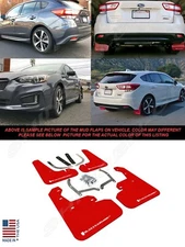 Rally Armor UR Red Mud Flaps with White Logo for 2017-2023 Impreza 4/5 Door