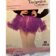 Children's Petticoat Costume Slip Purple Small Medium Tulle Ruffles Halloween