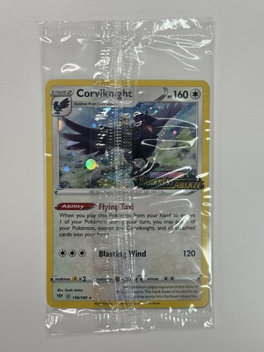EU Exclusive Corviknight 156/189 Darkness Ablaze Stamped Promo SEALED - Bild 1 von 2