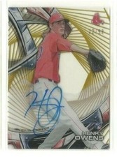 2016 Topps High Tek Autographs Gold Rainbow #HTHO Henry Owens 12/50 (ref 86476)