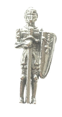 Medieval Knight Figure Handcrafted In Pewter Lapel Pin Badge W/A KPIN