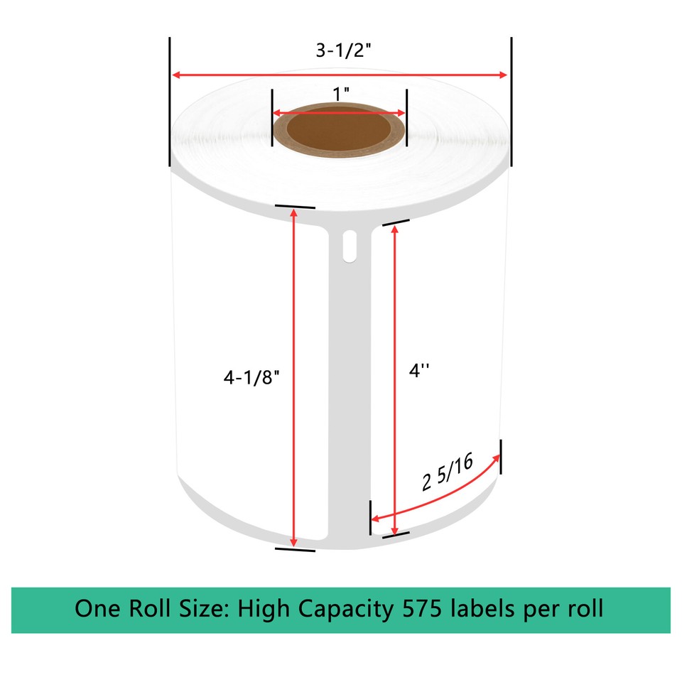 3 Rolls Large Shipping Labels 1785378 For DYMO LabelWriter 4XL 575/Roll