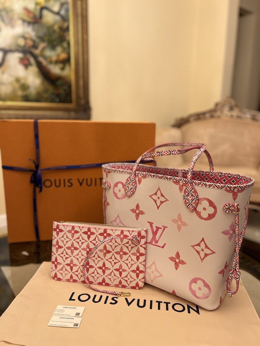 NIB Louis Vuitton Neverfull MM By The Pool 2023 M22980 Pink Sold