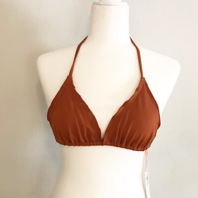 Minkpink NWT Gingerbread Biscotti Triangle Bikini Top Medium