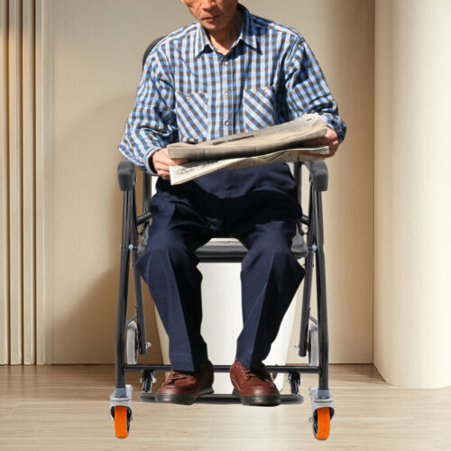 Duschrollstuhl Toilettenrollstuhl Faltbarer Duschsitz Vorsitz Duschstuhl Mit Räd - Bild 14 von 23