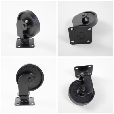 Set of 4 , Swivel 4'' Cast Iron Heavy Duty Caster For DIY Custom Project